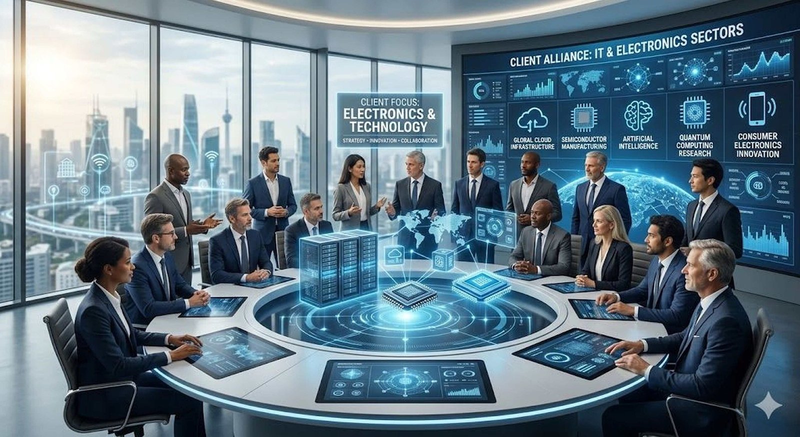 domicity.com Home Page clients around a table image